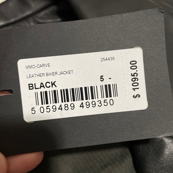 NWT $1095 Ted Baker Carve Black Leather Jacket SIZE L and XL available - Picture 6 of 9